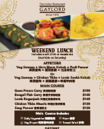 Gaylord Weekend Lunch Set A4