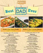 Gaylord Father's Day Menu